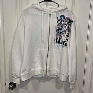 Bratz White Zip Up Hoodie Junior-M